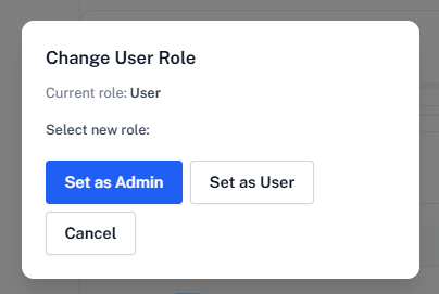 Changing user roles
