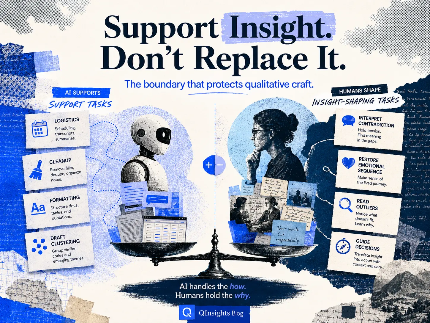 Human-first AI qualitative research workflow